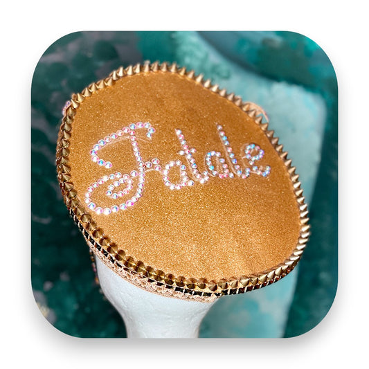 Eleganter Glitzer Hut Käppi goldfarben mit Pailletten - Glitzerhut, Glitzer Hut, gold Hut, Partyhut, Festivalhut, Käppi, Federnhut, Einzelstück, Paillettenhut, Strasshut, Glitterimeprium