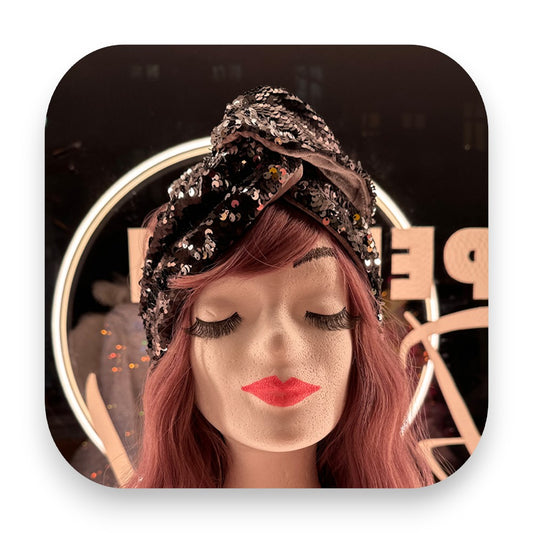 Vielseitiges Haarband Decadence Styling als Gürtel oder Kragen- haarband, glitzer, elli fatale, handgefertigt, pailletten, haaraccessoire, styling, turban, gürtel, schleife, Glitterimperium