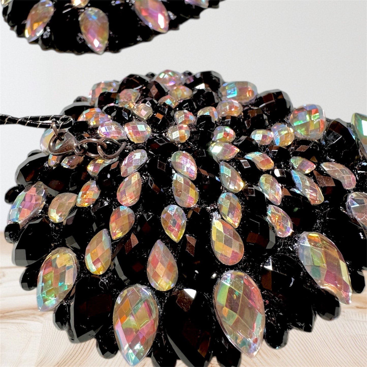 PASTIES SCHWARZ & irisierend - mit abnehmbaren Tassel - Wings Form