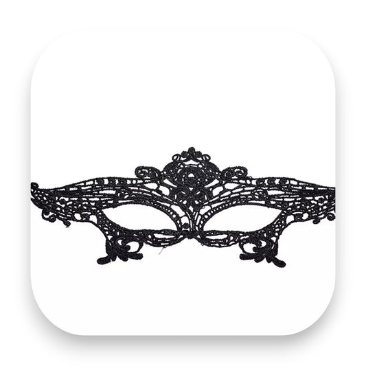 Verführerische schwarze Augenmaske mit Bändern - Augenmaske, Masquerade, Karneval, Party, Verkleidung, Accessoire, Schwarz, Maskenball, Kostüm, Feier, Elli Fatale, Glitterimperium