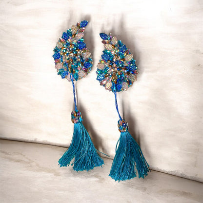PASTIES BLAU GOLD - mit abnehmbaren Tassel - Wings in Blau-Gold