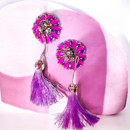 PASTIES LILA mit abnehmbaren Tassel - rund in Lila