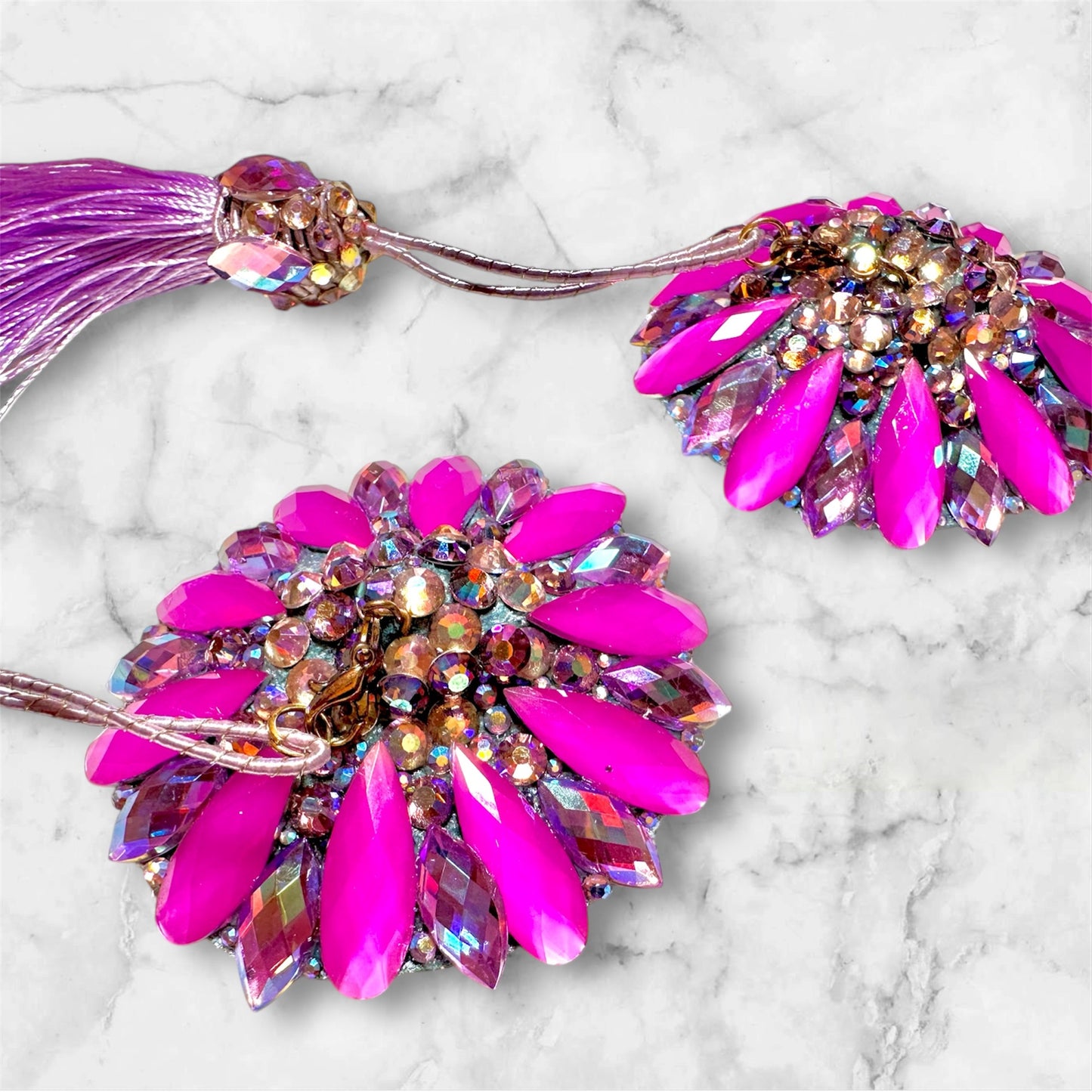 PASTIES LILA mit abnehmbaren Tassel - rund in Lila