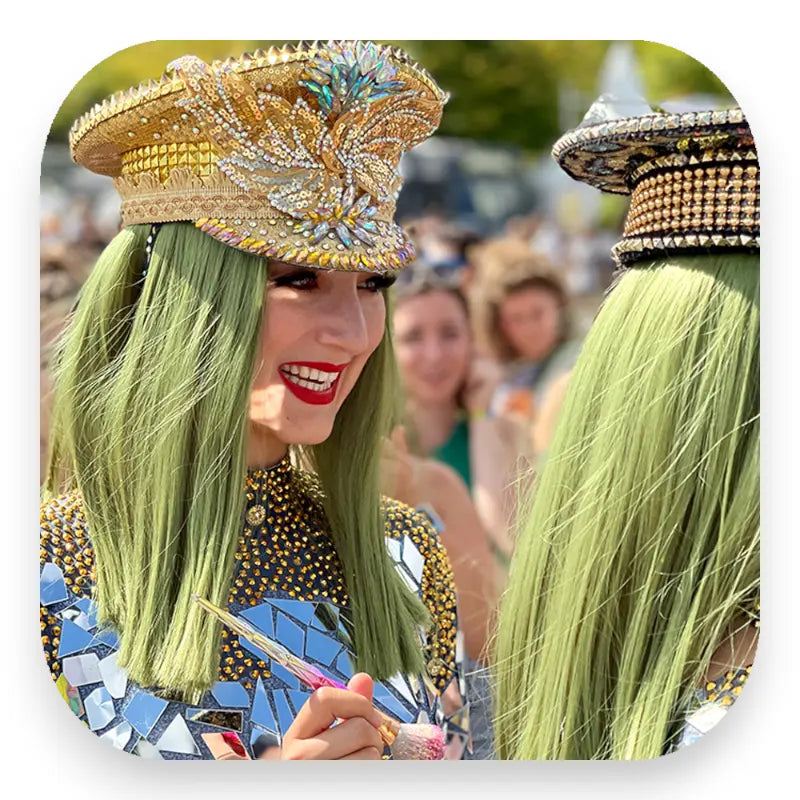 Glitter-Make-Up auf dem Festival Superbloom mit Glitterimperium von Elli Fatale 